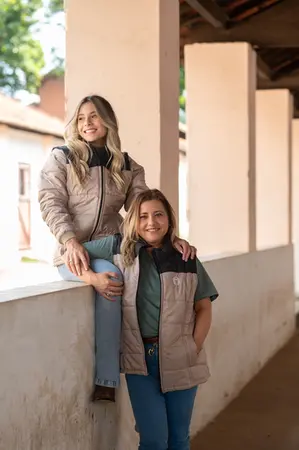 Jaqueta Femina Manga Removível duas Cores Mangalarga Marchador