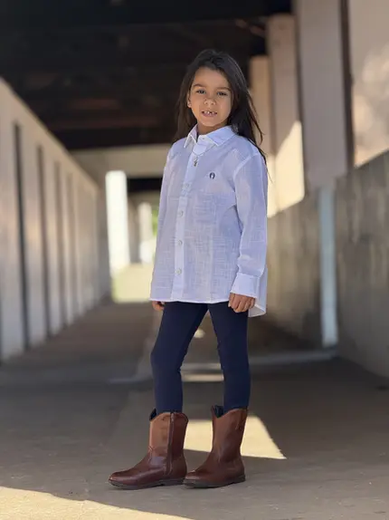 Camisa Infantil Linho Slub Mangalarga Marchador