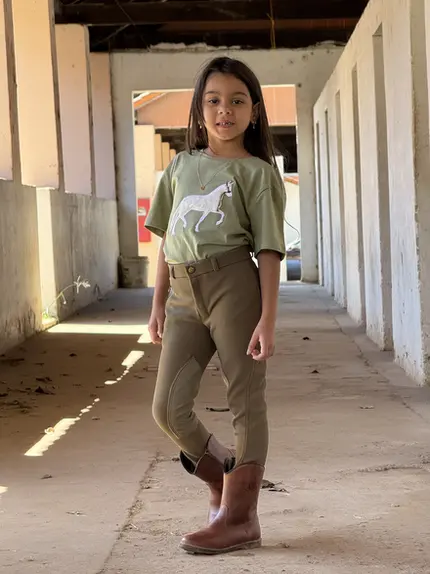 Blusa Infantil Menegothi Cavalo Aplicado Mangalarga Marchador