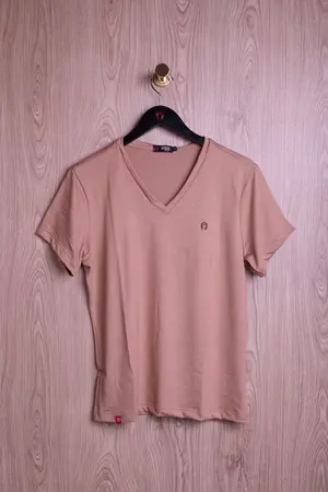 Blusa Feminina Modal Gola V Mocha Mousse Mangalarga Marchador