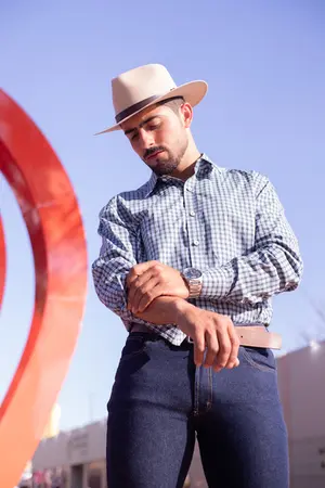 Camisa Masculina Tricoline Xadrez Mangalarga Marchador