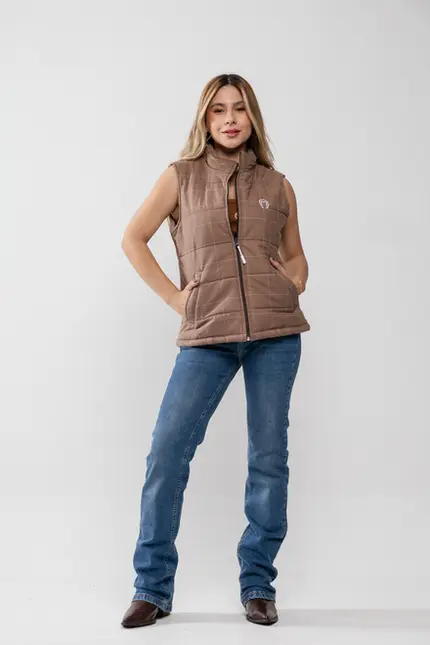 Colete Fem Xadrez Taos Flat Lg Branca