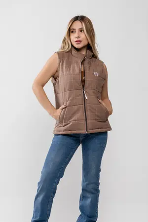 Colete Fem Xadrez Taos Flat Lg Branca