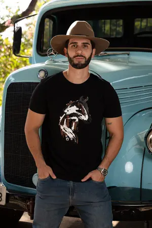 Blusa Masc Cavalo em Tela Mangalarga Marchador